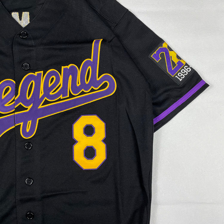 Kobe Bryant Legend Jersey 8/24 Stitched Baseball Jersey Black Color