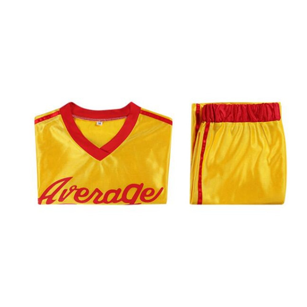 Average Joe's Movie Retro Dodgeball Jersey Cosplay Set Yellow Asia Size