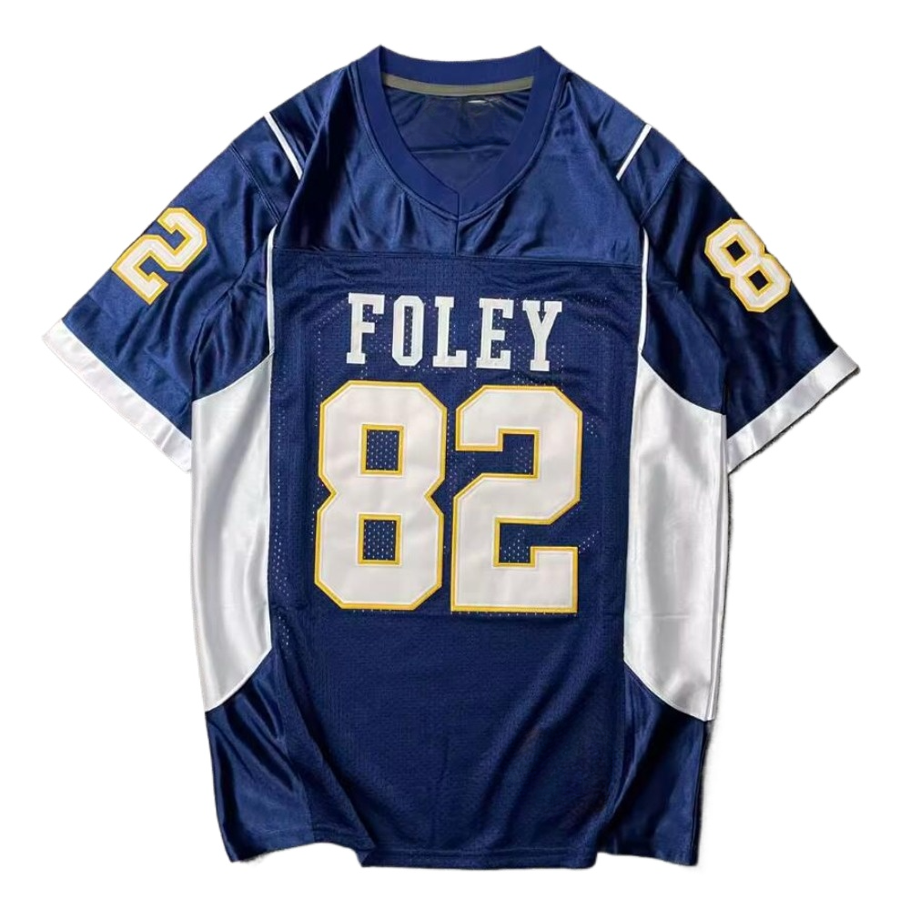 Julio Jones Foley High School Football 82 Jersey- Blue Mesh Embroidered T shirt