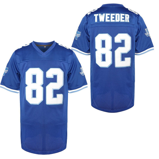 Tweeder #82 Varsity Blues West Canaan HS Football Jersey Stitched Mesh Shirt