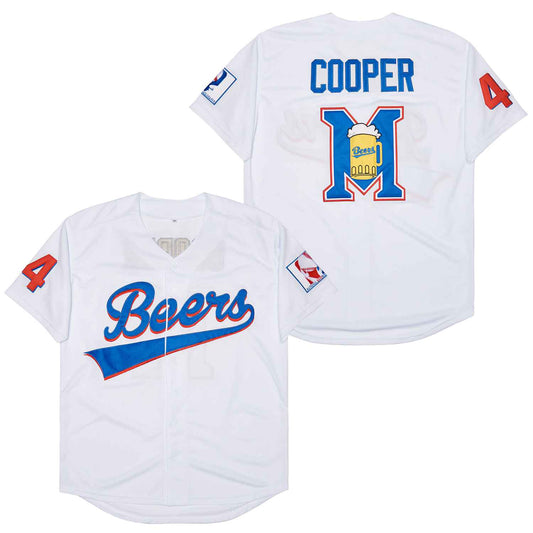 Joe Cooper #44 Milwaukee Beers Baseball Jersey