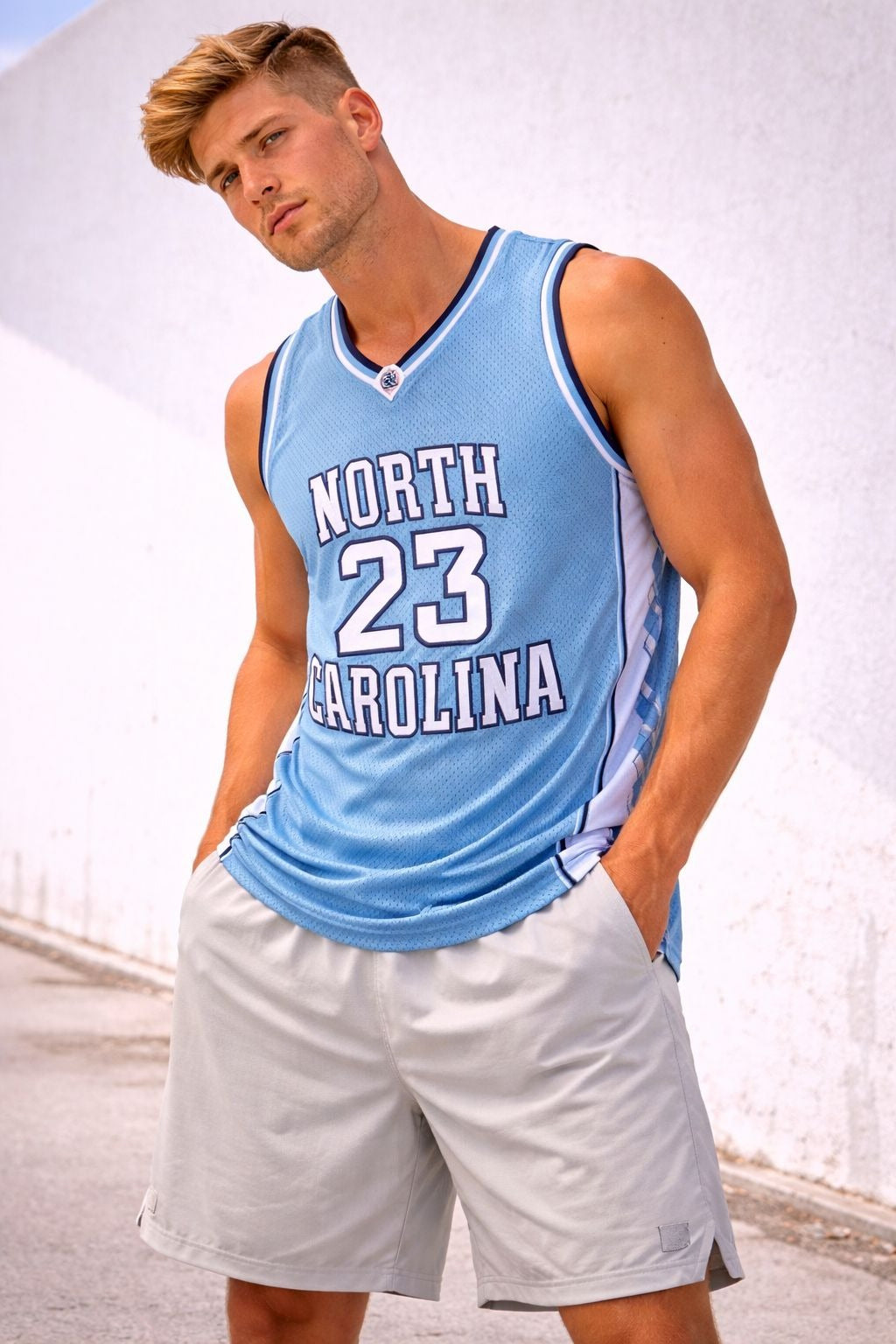Michael Jordan North Carolina Tar Heels College #23 Basketball Jersey Blue Color