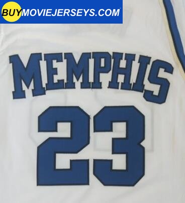 Derrick Rose Memphis Tigers #23 College Basketball Mens Jersey White/Blue