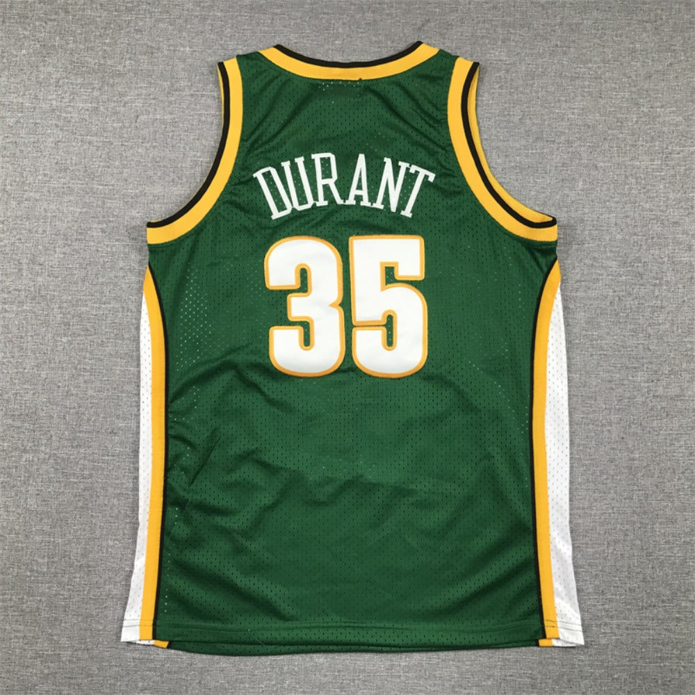 Kids Youth Basketball Jersey Sonic Seattle 35 Durant Green