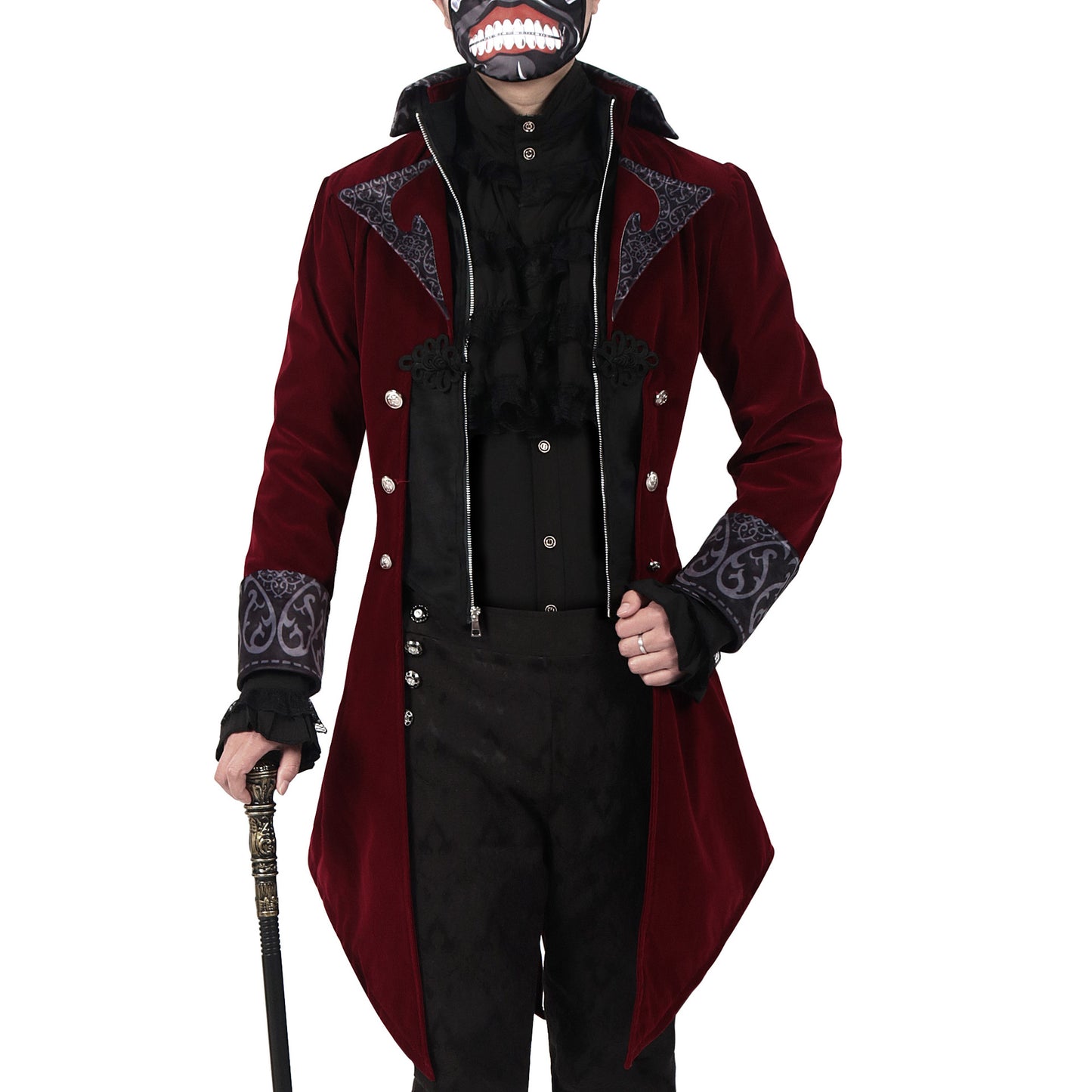 Men's Steampunk Vintage Medieval Tailcoat Jacket Retro Gothic Victorian Frock Coat Uniform Halloween Cosplay Costume