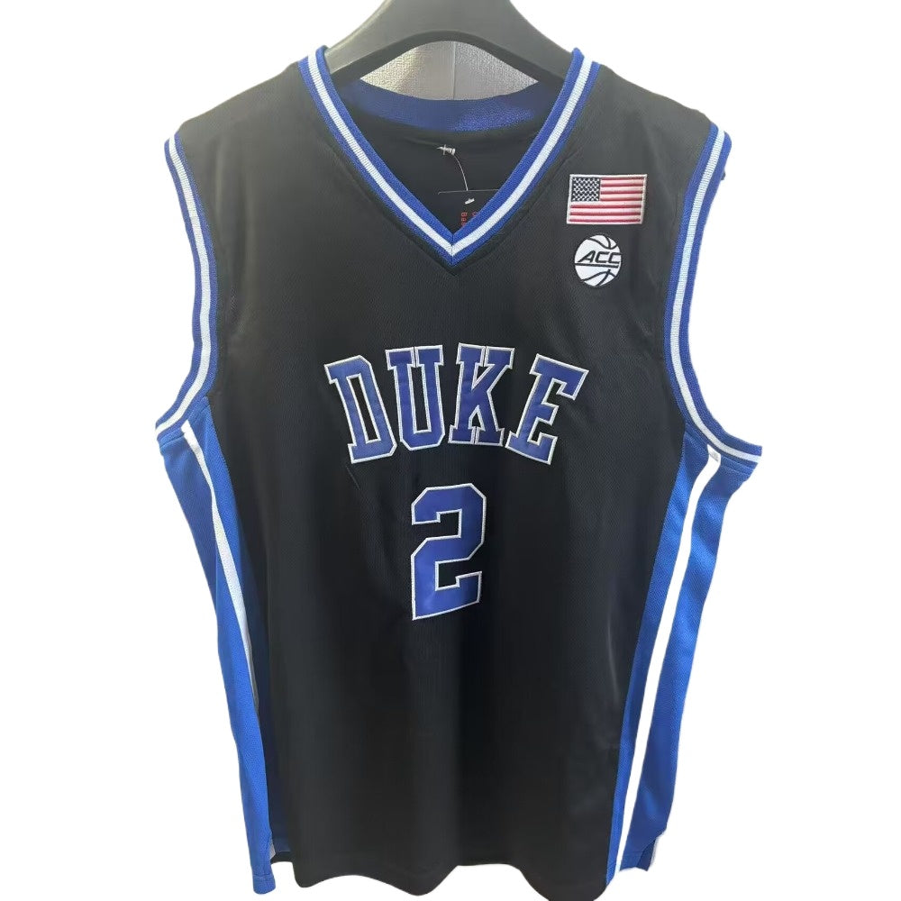 Cooper Flagg #2 Duke College Basketball Jersey -Black Embroidery