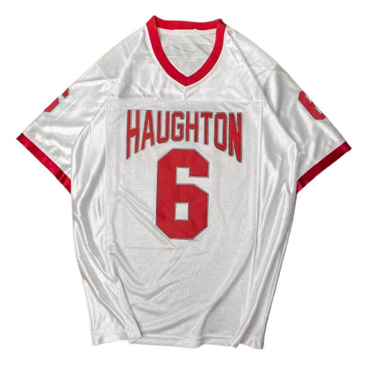 Dak Prescott 6 Haughton High School Buccaneers White Football Jersey- Mesh Embroidered T shirt