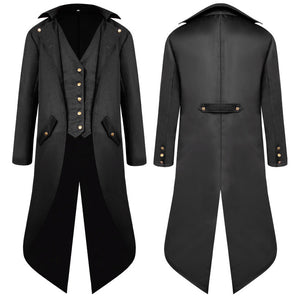 Step into the World of Punk Retro Elegance with our Medium Length Steampunk Tailcoat Jacket for Kids and Adults