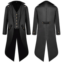 Load image into Gallery viewer, Step into the World of Punk Retro Elegance with our Medium Length Steampunk Tailcoat Jacket for Kids and Adults