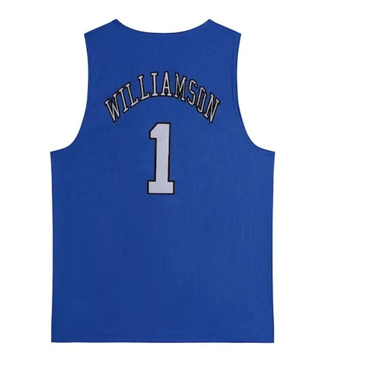 Custom Zion Williamson #1 College Basketball Jersey - Blue