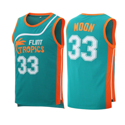 Semi-Pro Jackie Moon #33 Green Flint Tropics Basketball Jersey