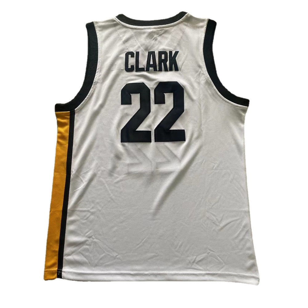 #22 Caitlin Clark Basketball Jersey Embroidery White