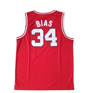 Len Bias #34 Maryland Terrapins College Basketball Jersey Red