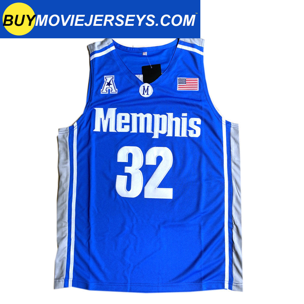 Memphis Tigers #32 James Wiseman Men's Basketball Blue Jersey