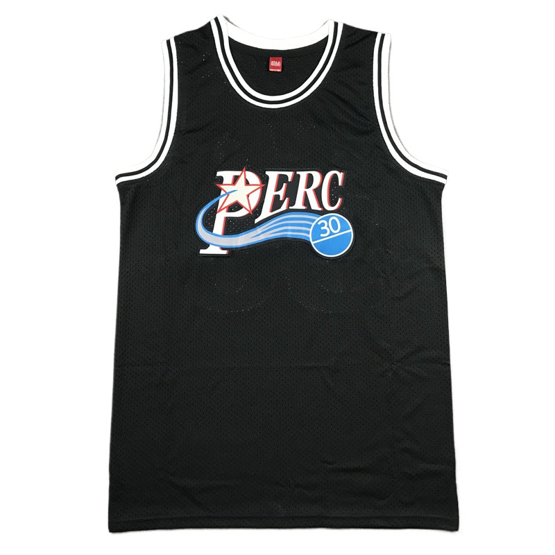 Men's #30 Perc O'Cet Basketball Jersey - Black Embroidery