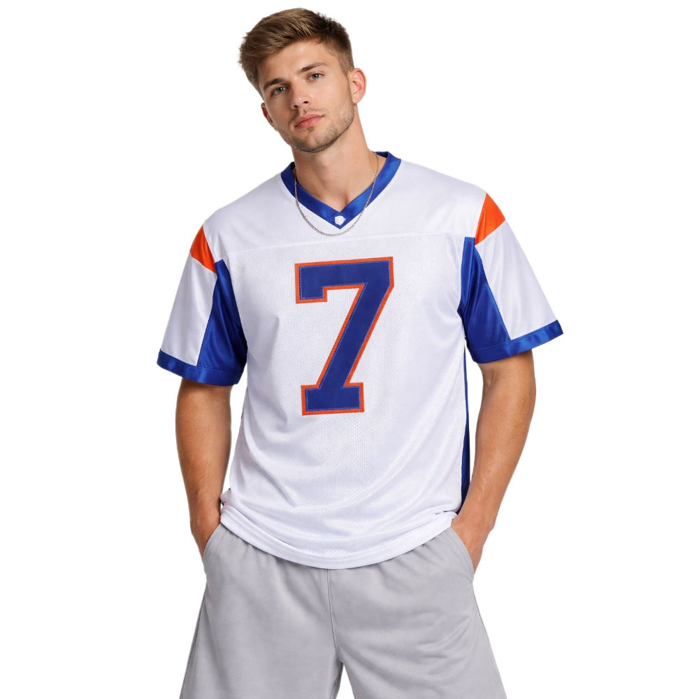 blue mountain state football helmet for sale Alex Moran #7 Blue Mountain State Football Jersey - White