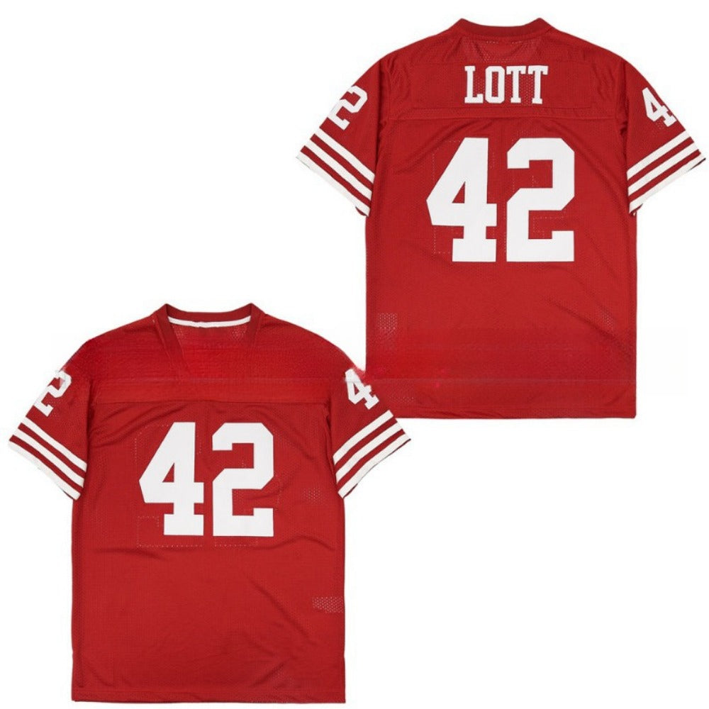 49Ers Red 1989 Retro American Football Jersey #16 #21 # 42 #80 #87