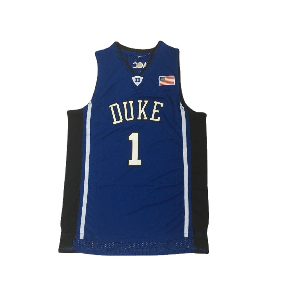 Kyrie Irving #1 Duke Throwback Basketball Jersey - Blue