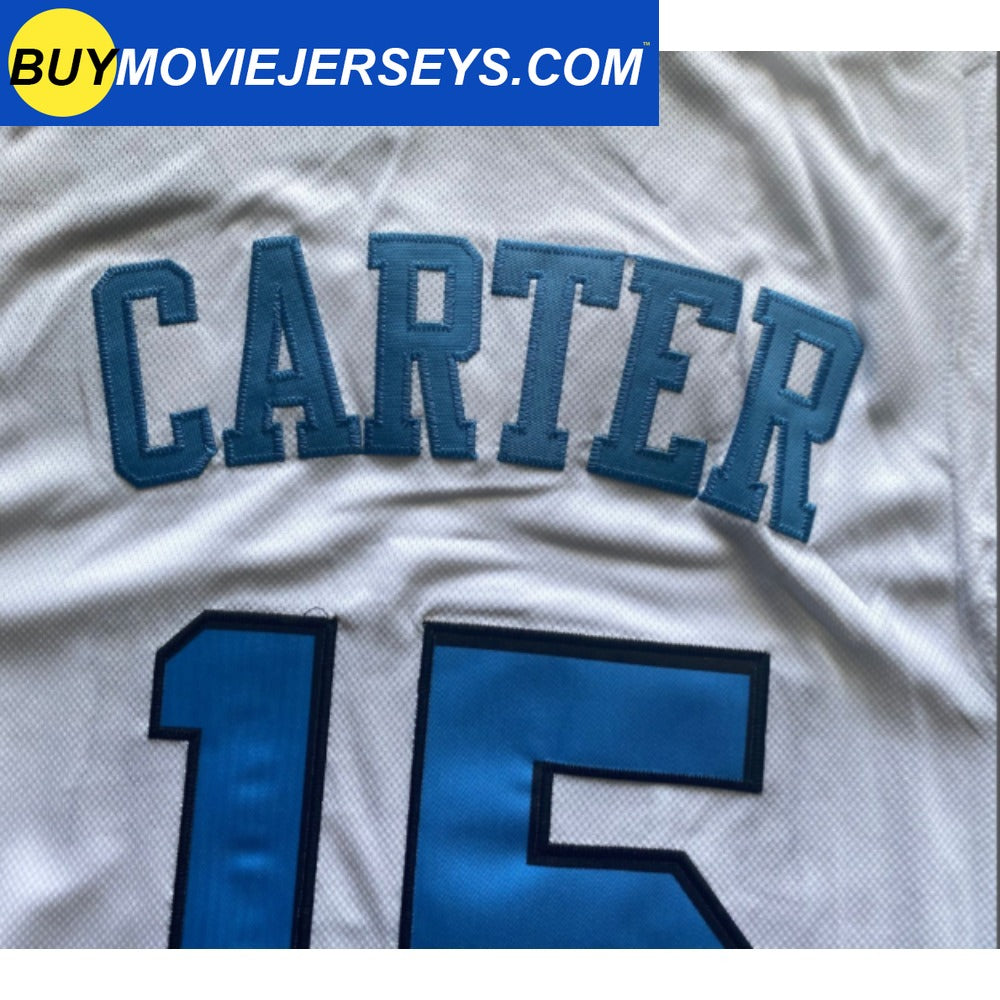 Retro Vince Carter #15 North Carolina Basketball Jersey College White