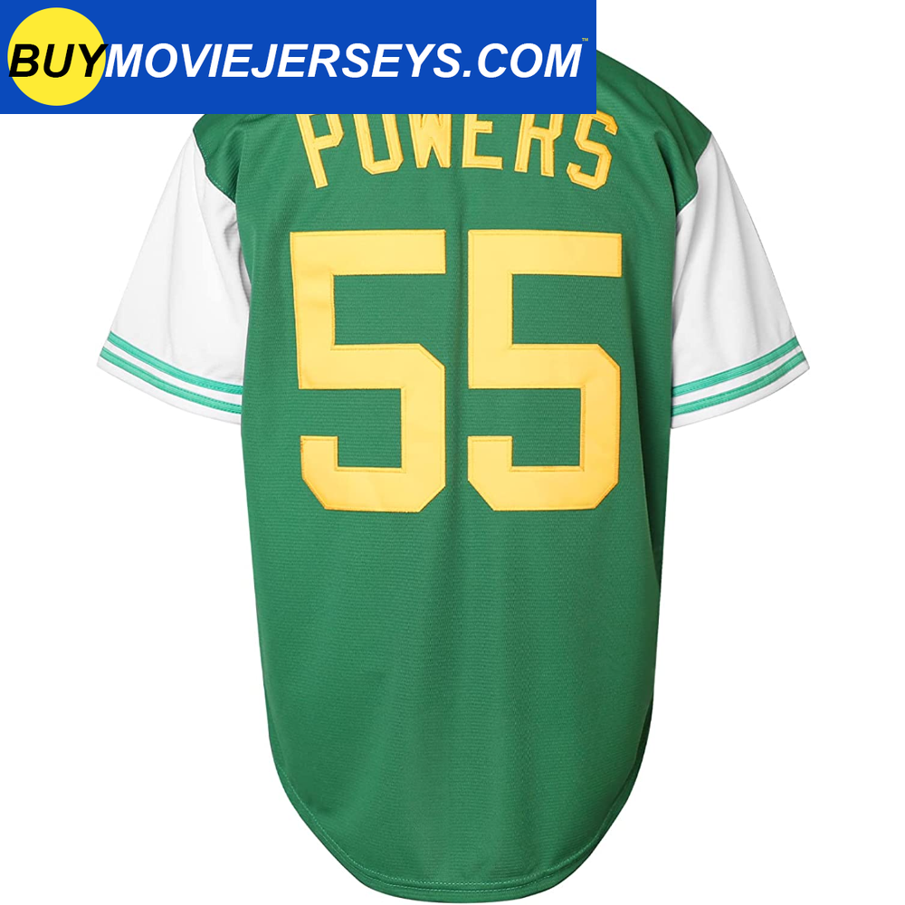 Men #55 Kenny Powers Charros Movie Baseball Jersey Stitched Green