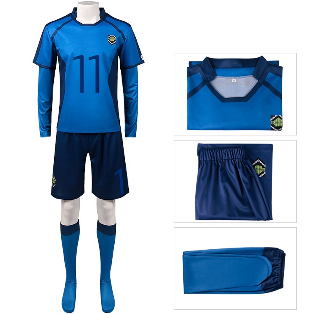 BLUE LOCK Jersey 4 5 7 8 11 13 14 Isagi Yoichi Bachira Meguru Chigiri Hyoma Team Cosplay Costume Jerseys Set Asia Size