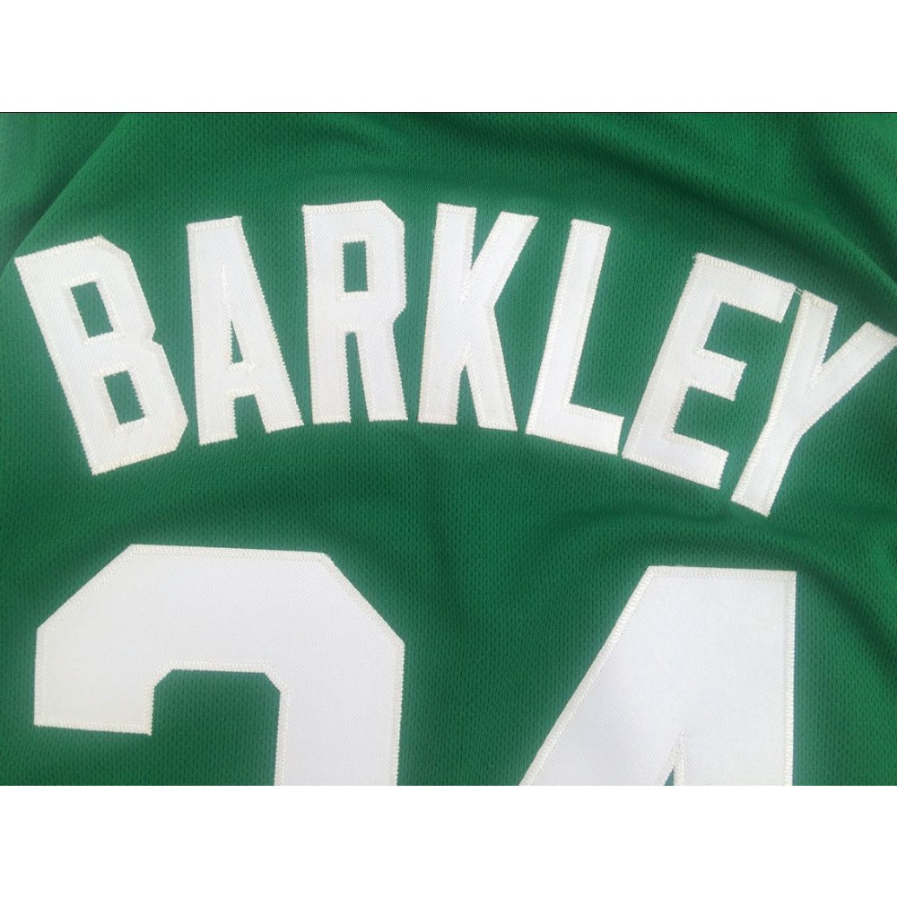 Charles Barkley #34 Leeds High School Green Basketball Jersey - Vintage Fan Gear