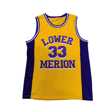 Lower Merion High School Kobe Bryant 33  Jersey Basketball Jersey Yellow