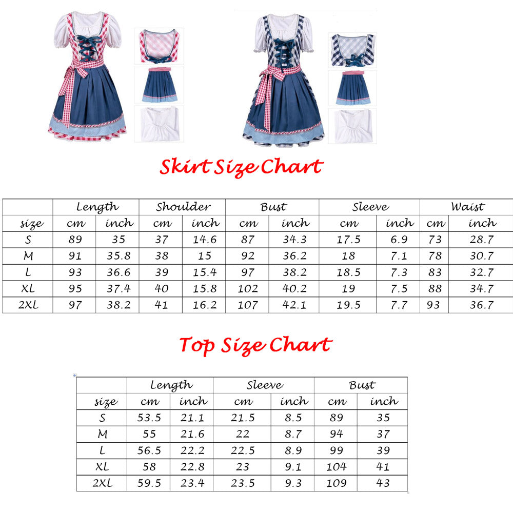 Dirndl Dress Bavarian German Traditional Oktoberfest Clothing for Women and Men