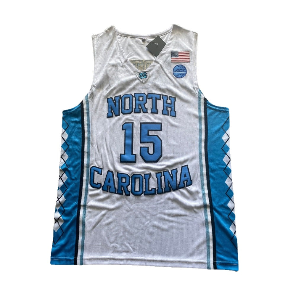 Retro Vince Carter #15 North Carolina Basketball Jersey College White