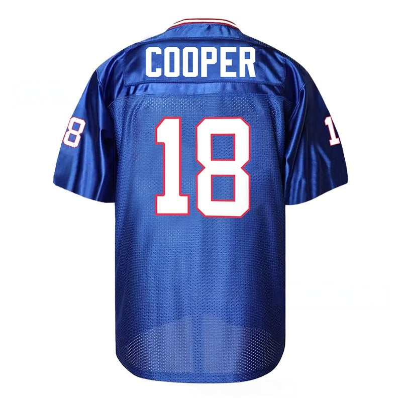 Amari Cooper #18 Blue Retro American Football Jersey – Stitched Style