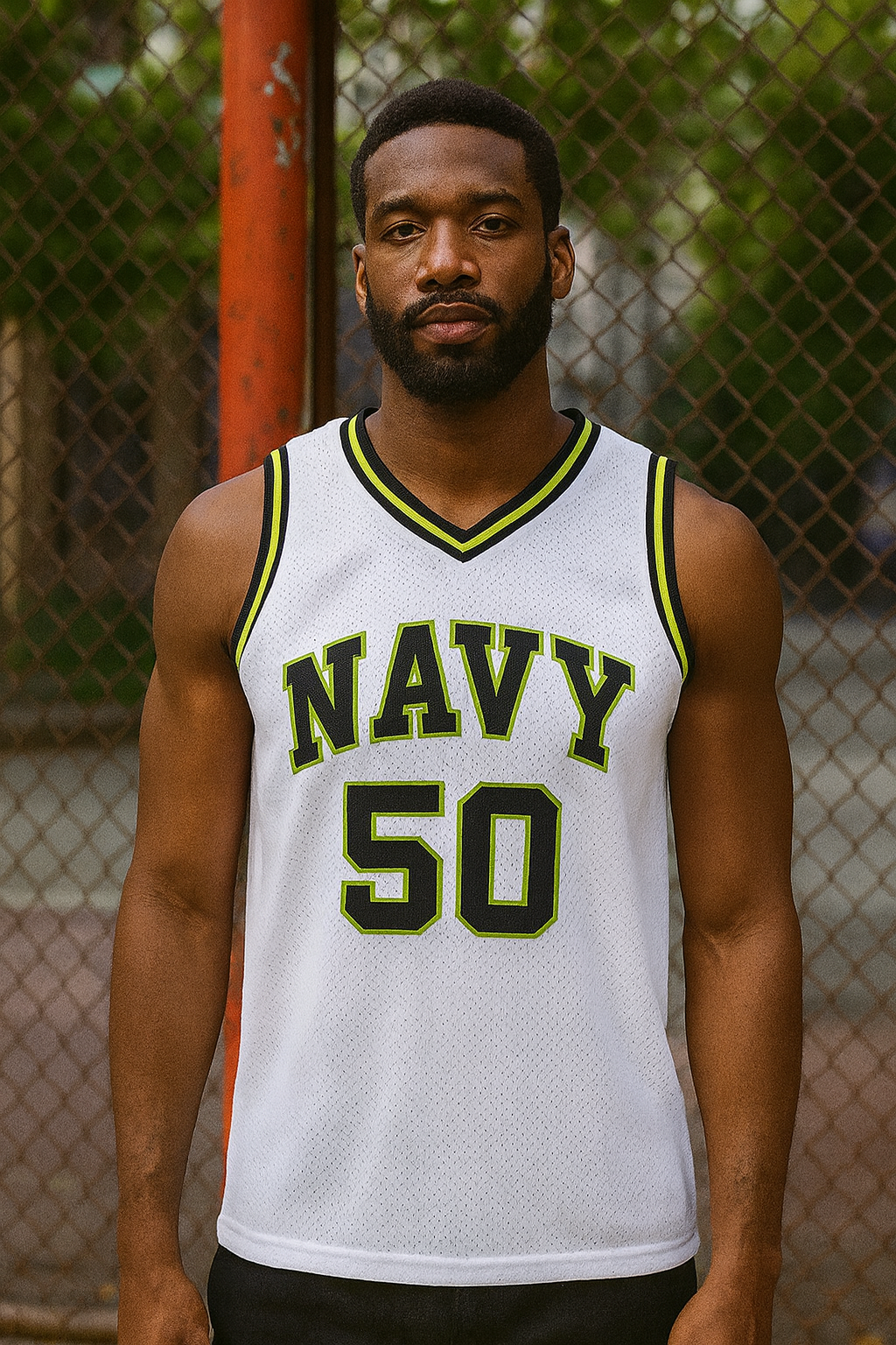 David Robinson #50 Navy Basketball Retro Jersey movie jerseys throwbackcollection.com