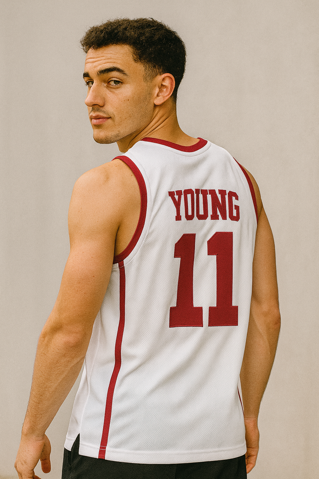 Trae Young #11 Oklahoma College Basketball Jersey White Color