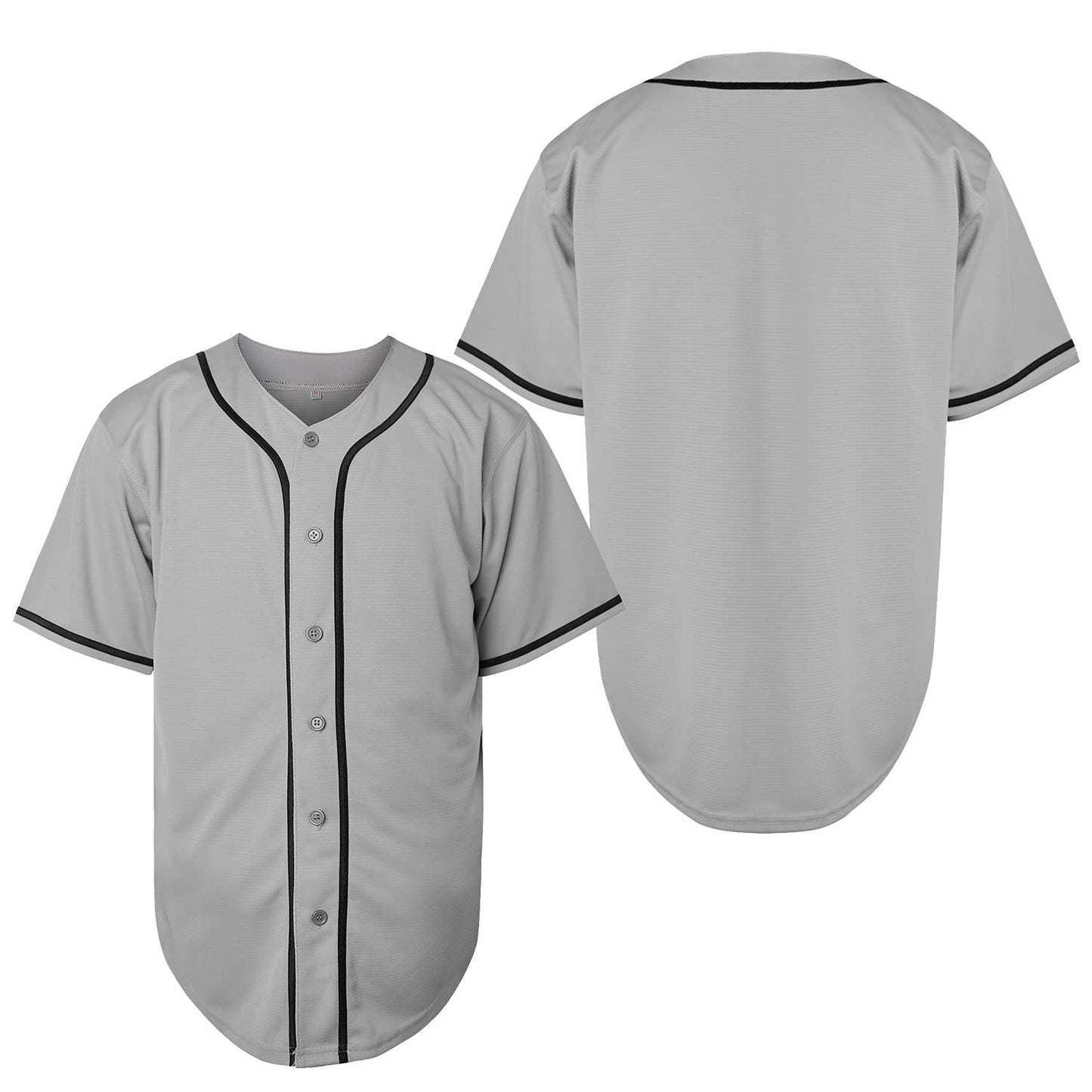 Baseball Shirt Solid Color Empty Version Jersey Training Baseball Uniform for Men