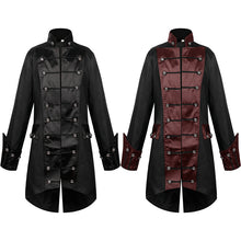 Load image into Gallery viewer, Medieval Renaissance Punk Coat Metal Vintage Buttons Magician Performance Costume