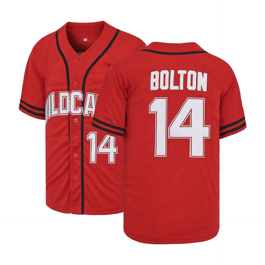 Zac Efron #14 Troy Bolton Wildcats High School Musical Baseball Jersey Red