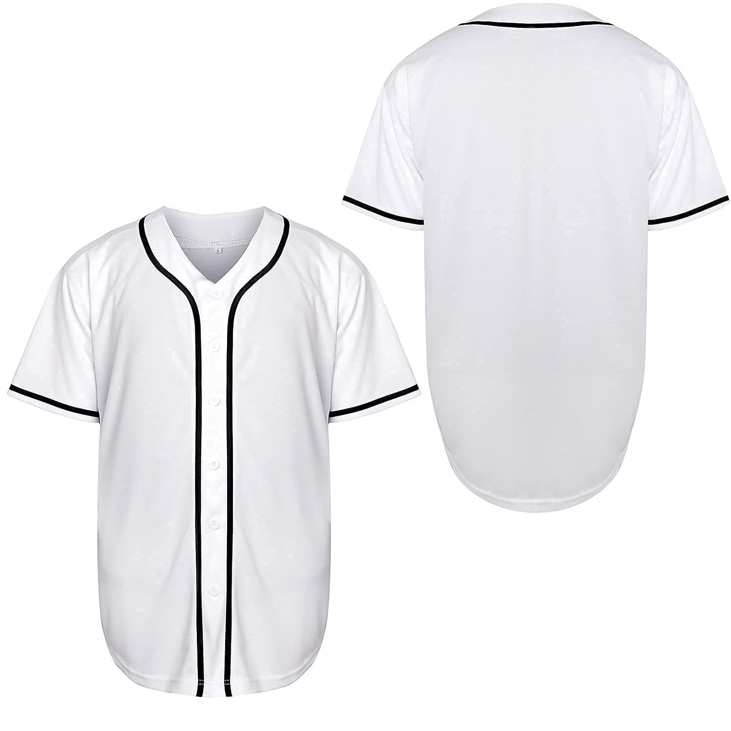 Baseball Shirt Solid Color Empty Version Jersey Training Baseball Uniform for Men