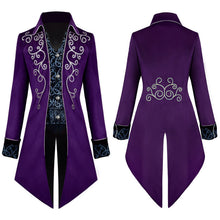 Load image into Gallery viewer, Men&#39;s Victorian Jacket Medieval Steampunk Tailcoat Gothic Coat Vampire Halloween Costume
