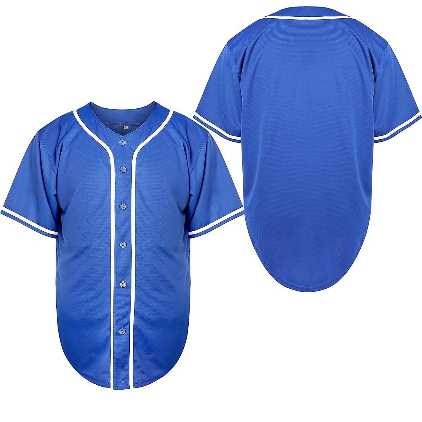 Baseball Shirt Solid Color Empty Version Jersey Training Baseball Uniform for Men