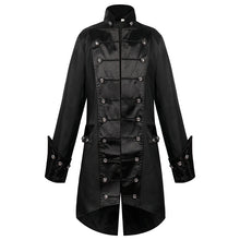 Load image into Gallery viewer, Medieval Renaissance Punk Coat Metal Vintage Buttons Magician Performance Costume
