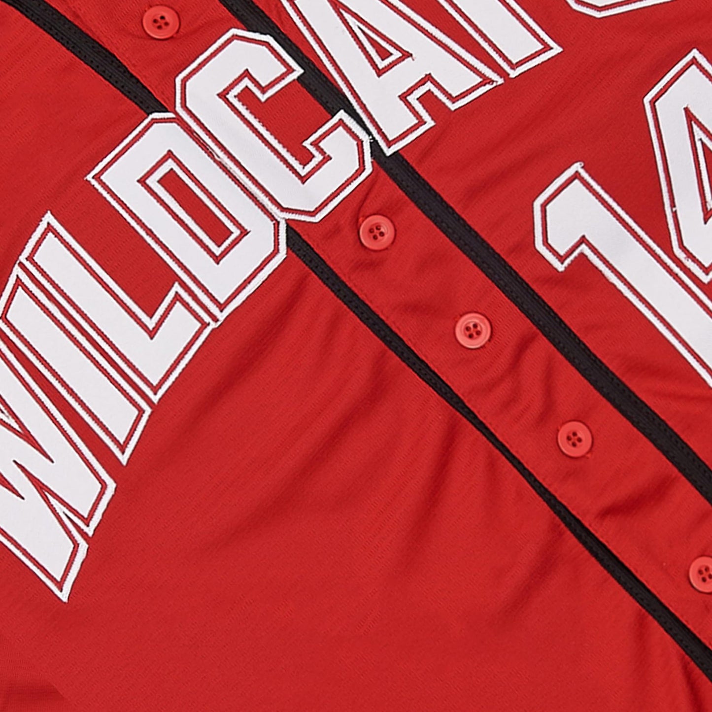 Zac Efron #14 Troy Bolton Wildcats High School Musical Baseball Jersey Red