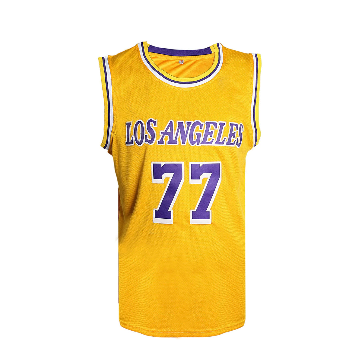 Luka Dončić #77 Los Angeles Yellow Basketball Jersey