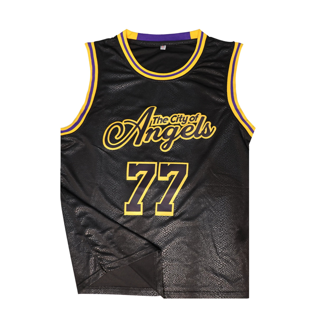 Luka Dončić #77 City of Angels Black Mamba-Style Basketball Jersey