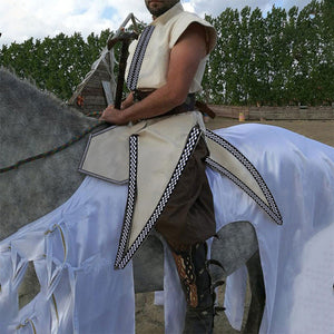 Timeless Elegance: Medieval Men's Vest and Robe - Renaissance Knight Riding Suit