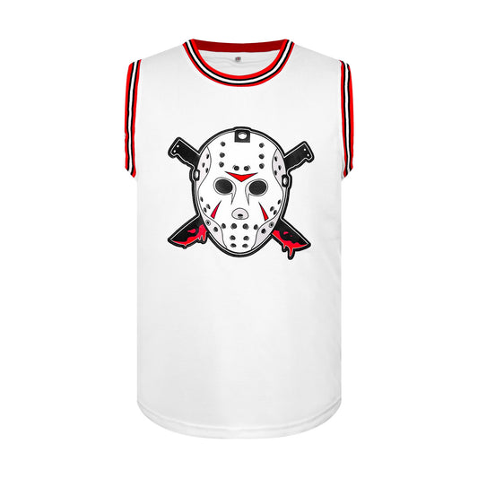 Voorhees #13 Horror Movie Basketball Jersey White Stitched Jersey