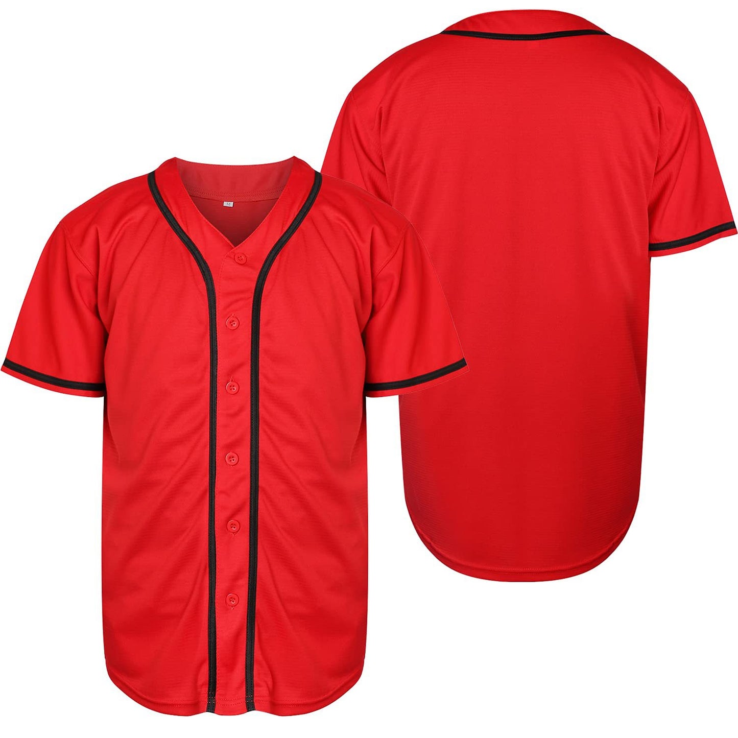 Baseball Shirt Solid Color Empty Version Jersey Training Baseball Uniform for Men