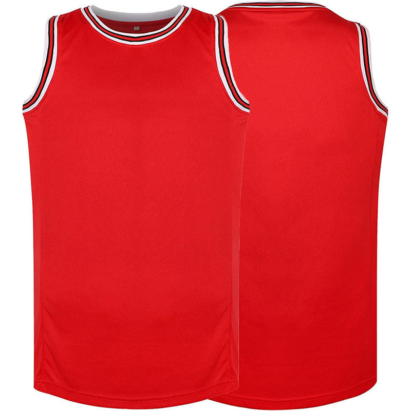 Blank Solid Color Basketball Jersey Running Sports Casual Vest  Quick Dry