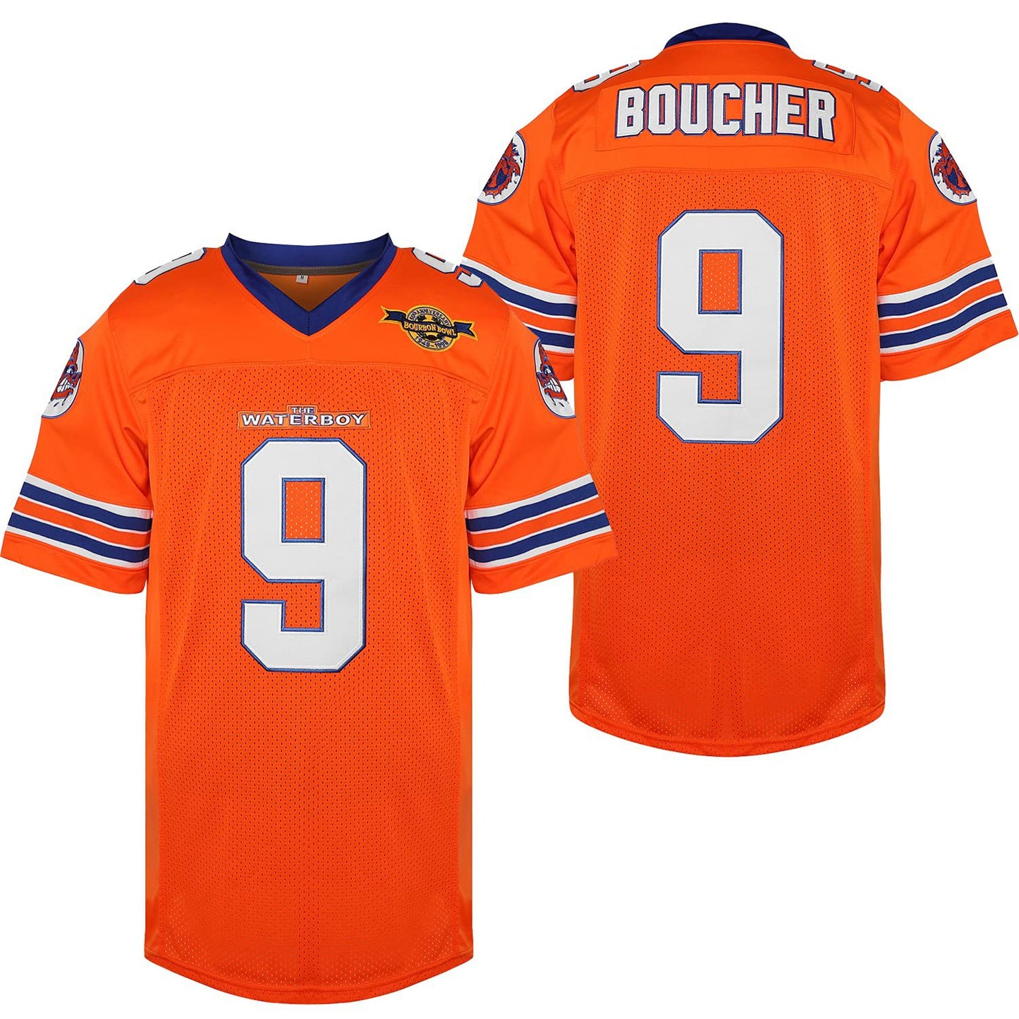 The Waterboy Movie Muddogs Bobby Boucher America Football Jersey #9 Multi Colors