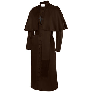 Authentic Men's Medieval Monk Costume - Perfect for Wizards, Priests, and Halloween Cosplay