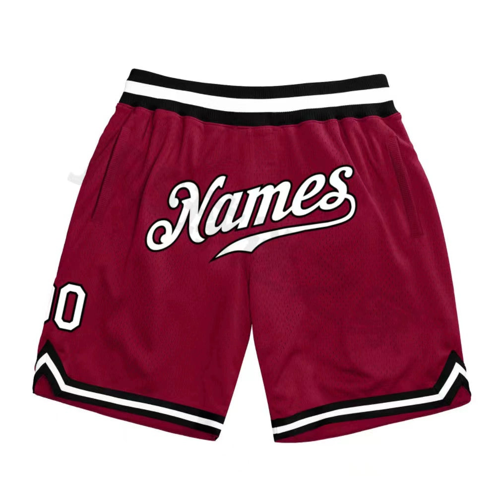 Customized Embroidery Personalized Mesh Basketball Pants Sweatpants Your Name Your Number Shorts