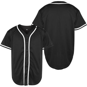 Baseball Shirt Solid Color Empty Version Jersey Training Baseball Uniform for Men